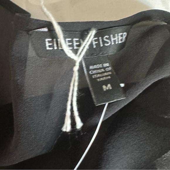 Eileen Fisher NWT Mohair Front Silk Blend Top Black size M (a4 - Picture 5 of 10